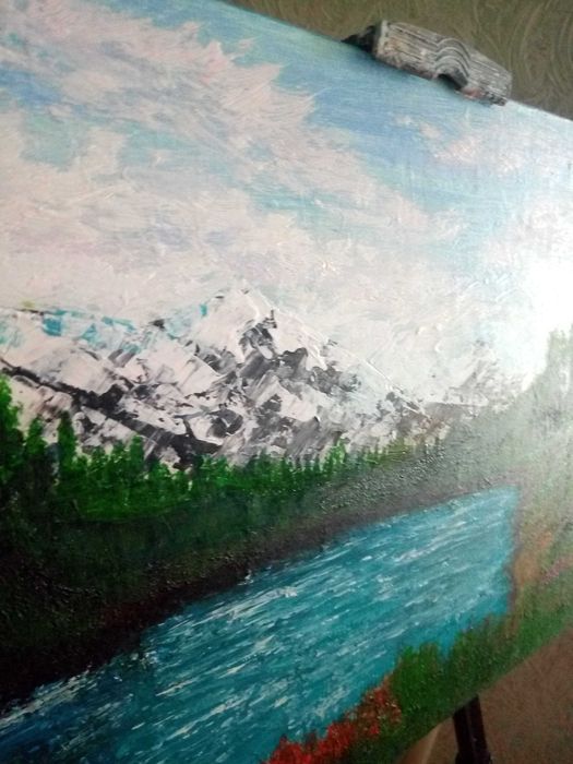 Картина отдых в горах