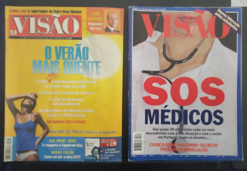 REVISTAS: Visão, Focus, Cristina e Sábado