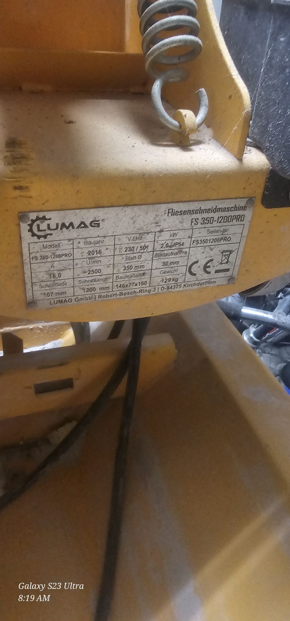 Przecinarka lumag FS 350  pro
