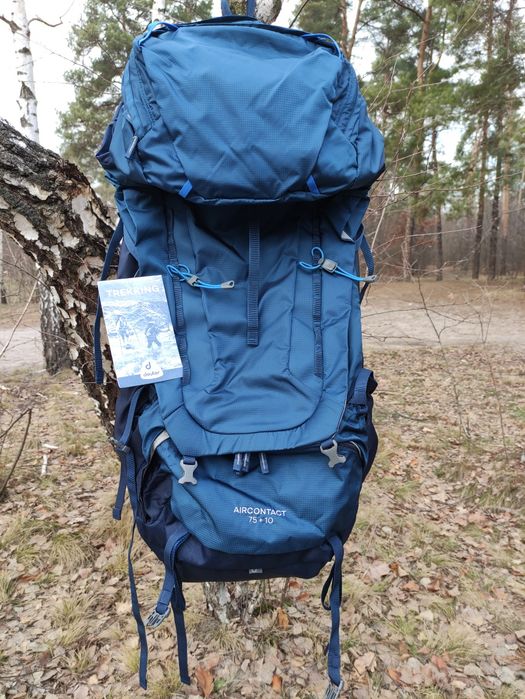 *Рюкзак Deuter Aircontact,* *75+10, Midnight/Navy*