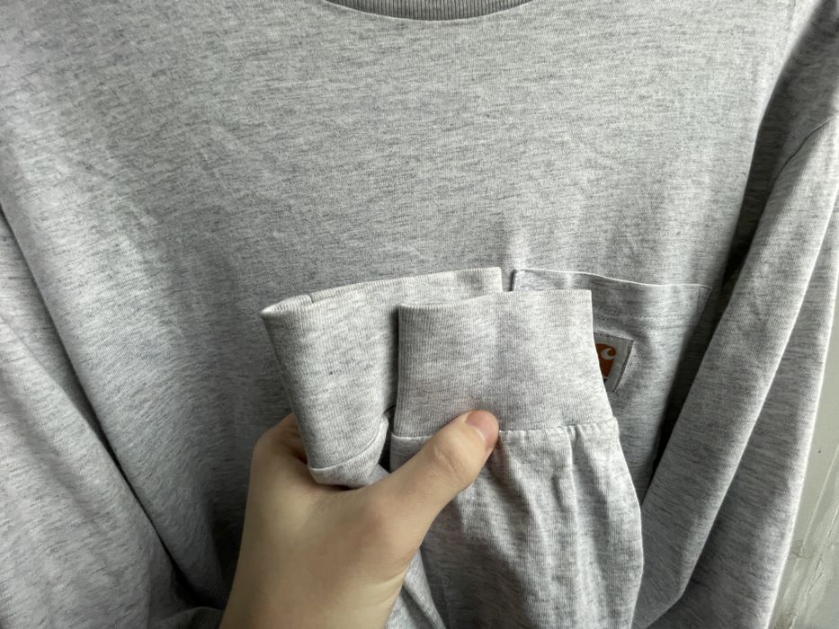 сірий лонгслів Carhartt, wip pocket / M