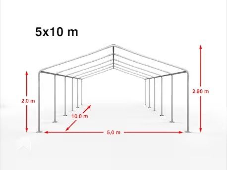 Na wynajem namiot imprezowy duży 5X10 z oświetleniem