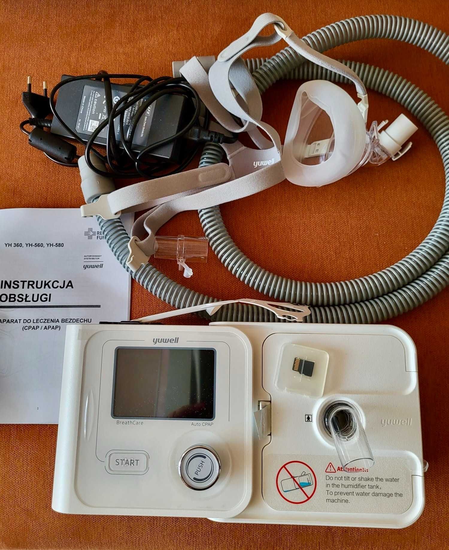 Aparat do bezdechu sennego Yuwell YH-560 AUTO z nawilżaczem