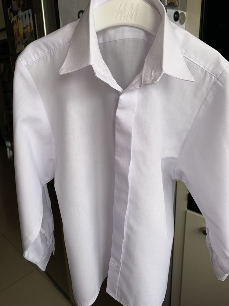 Zestaw 104 koszula biała garnitur elegancki komplet spodnie