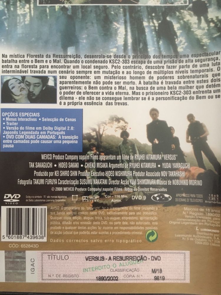 Versus a Ressurreição - DVD 9Gb - Edição Nacional Legendas PT (Portes CTT GRÁTIS)