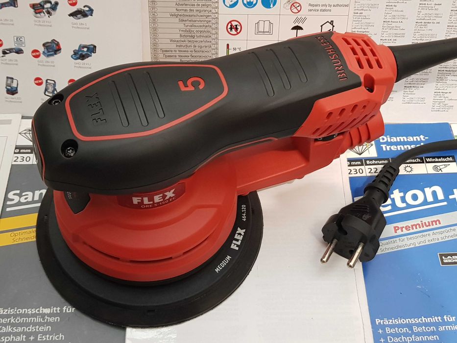 Szlifierka bezszczotkowa FLEX ORE 5-150 EC mimośrodowa Nowa 150/5