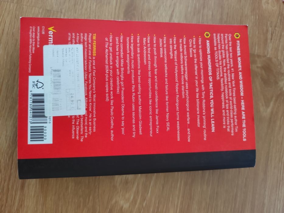 Livro tools of Titans de Tim ferriss