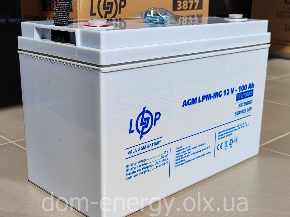 Аккумулятор 100Аh мульти гелевый AGM LPM-MG 12V - 100 ИБП ДБЖ котла
