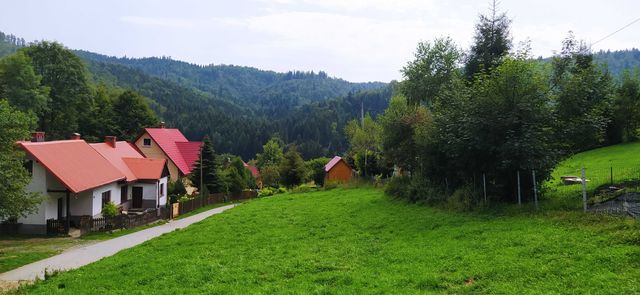 Kocierz Rychwałdzki Budowlana działka w górach Beskid Mały - widokowa