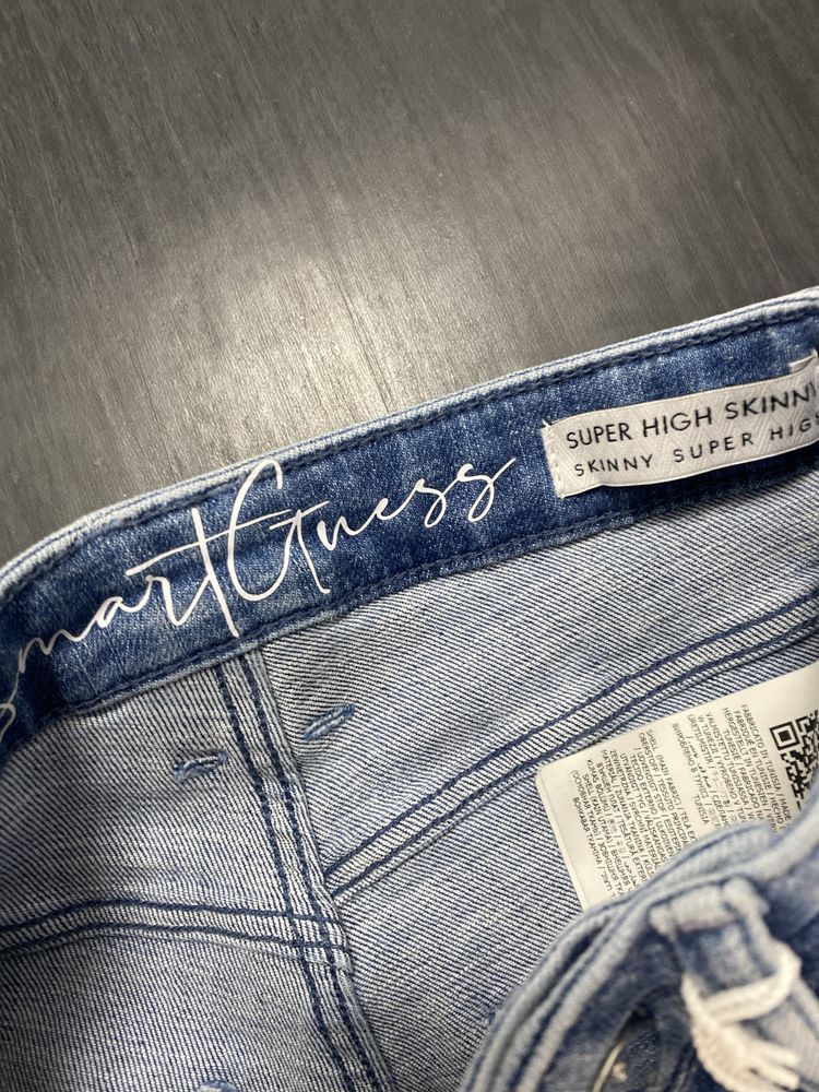 Guess Jeans Super High Skinny Feminino Azul 24X29