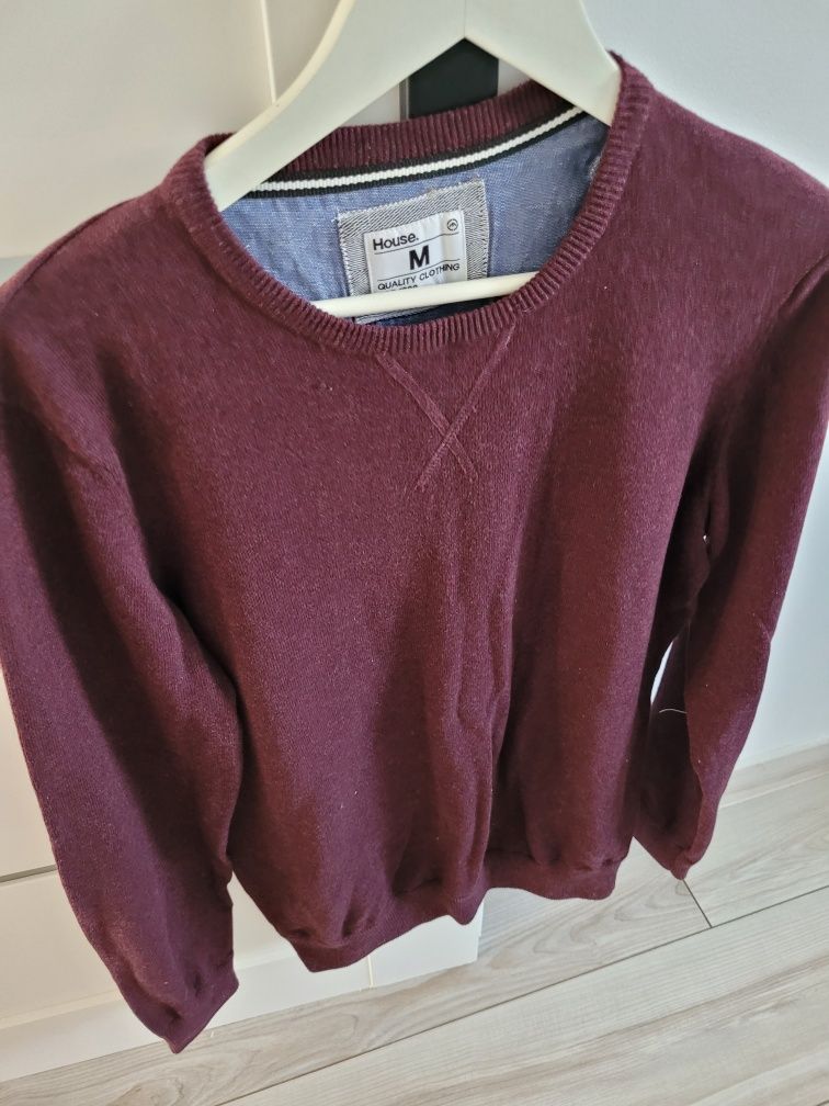 Męski sweter bordowy