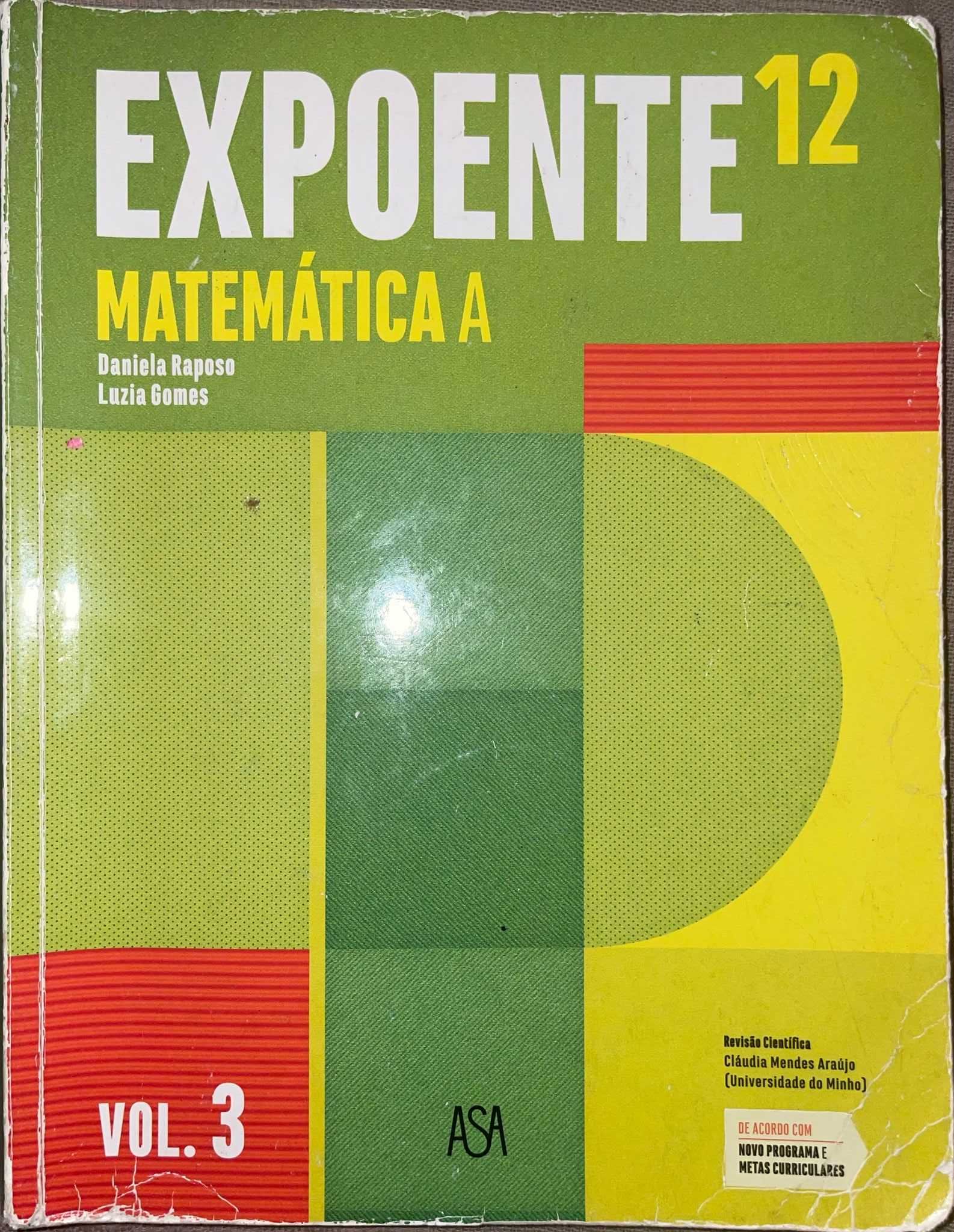 Matemática A - 12º ano volumes 1, 2 e 3