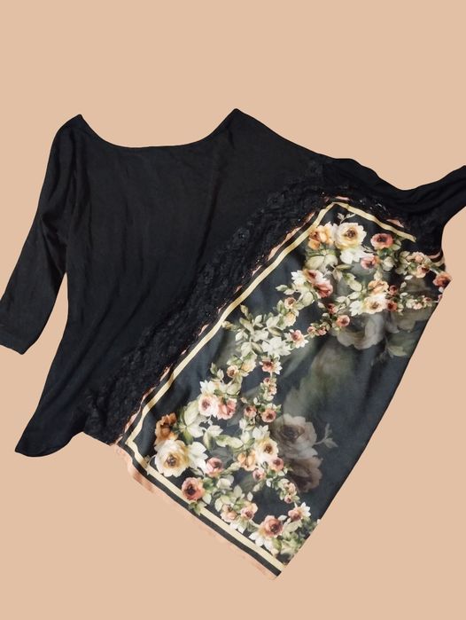 Комбінована блузка жіноча