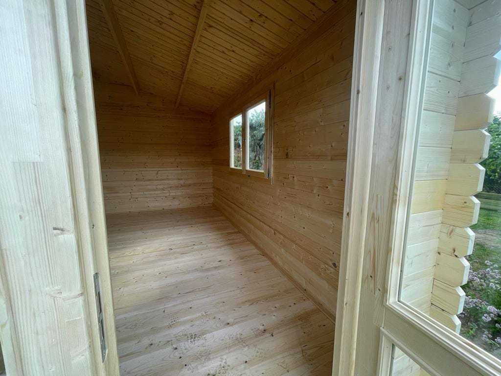 Drewniany domek letniskowy Majka 5x5 22 m2 - ROD, promocja, działka