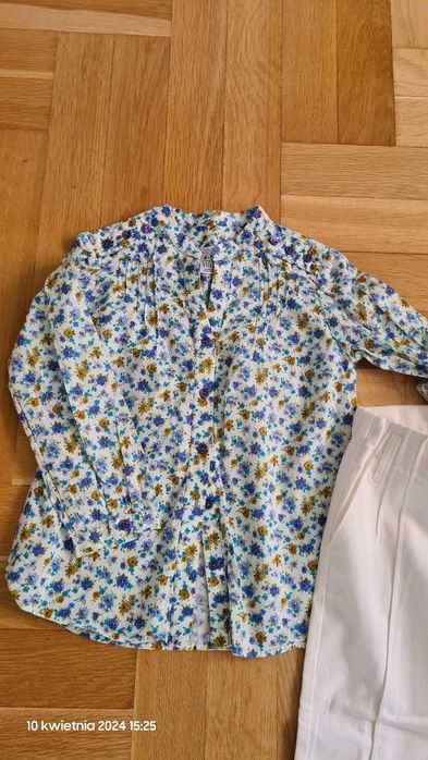 Zestaw Zara nowe spodnie i bluzka w bdb stanie 110