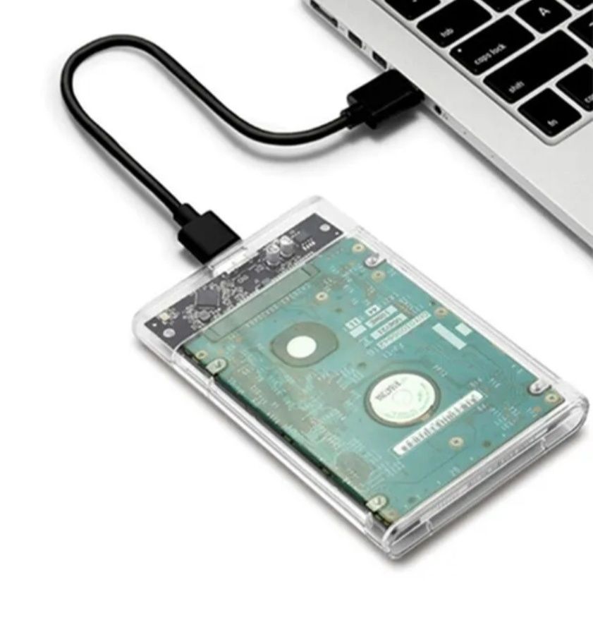 Caixa HDD/SSD 2,5 transparente