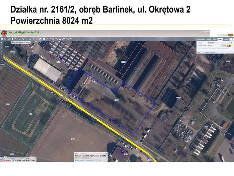 Działka przemysłowo-magazynowa z biurowcem