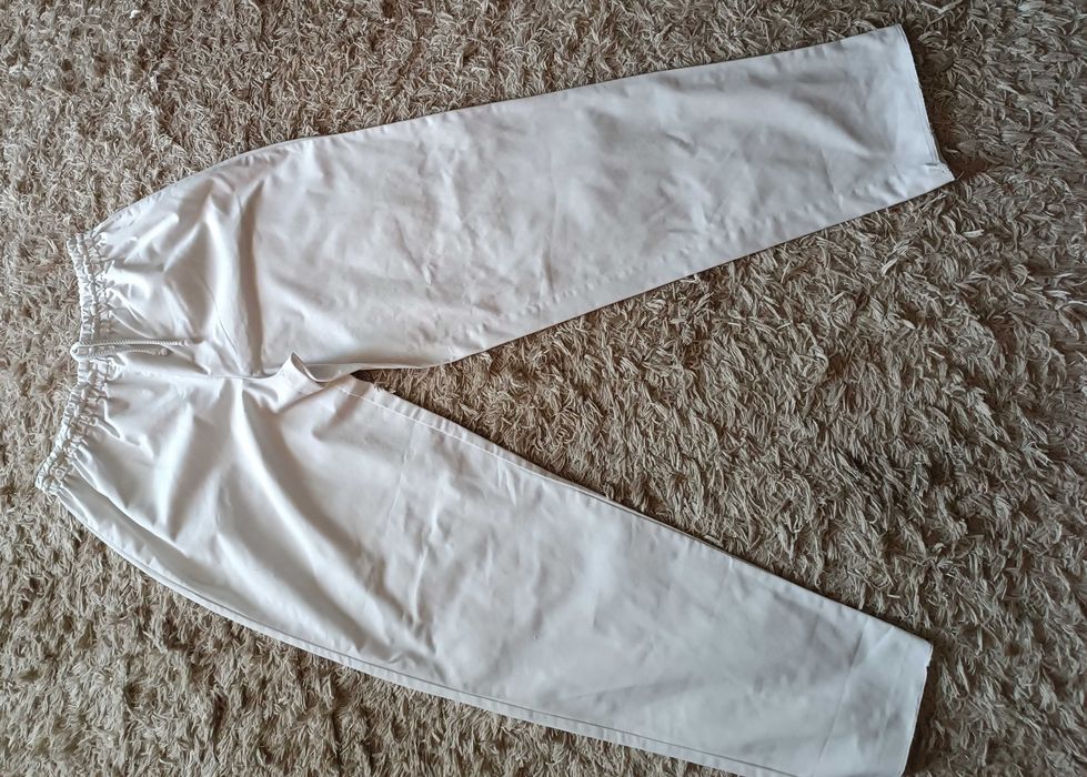 Białe spodnie robocze do kuchni  szpitala XL