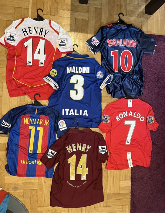 Koszulka piłkarska Ronaldo Henry Maldini XL Ronaldinho L Neymar S