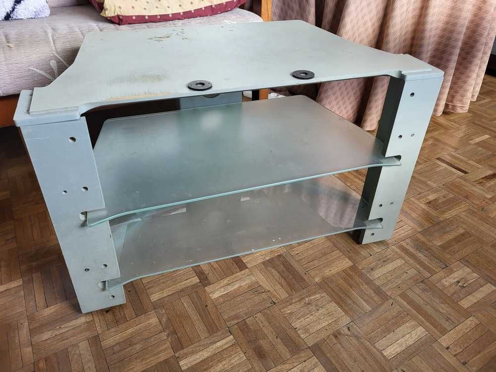 Mesa de TV 2 Prateleiras de Vidro