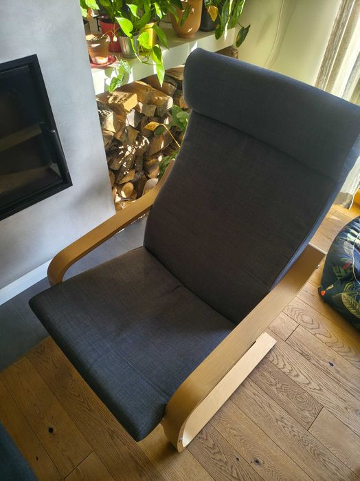 Fotel IKEA POÄNG z podnóżkiem