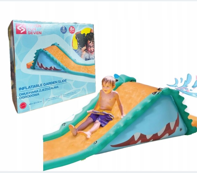 Dmuchana Zjeżdżalnia ogrodowa Krokodyl 400 x 151 x 94 cm