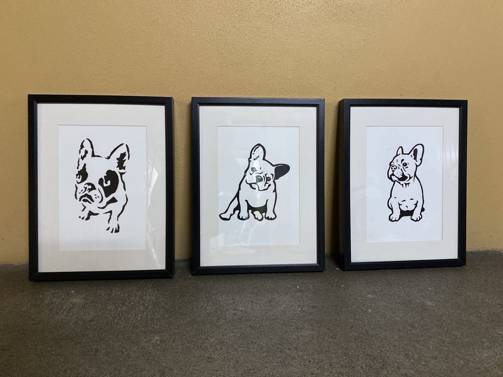 Decoração quadros Bulldog