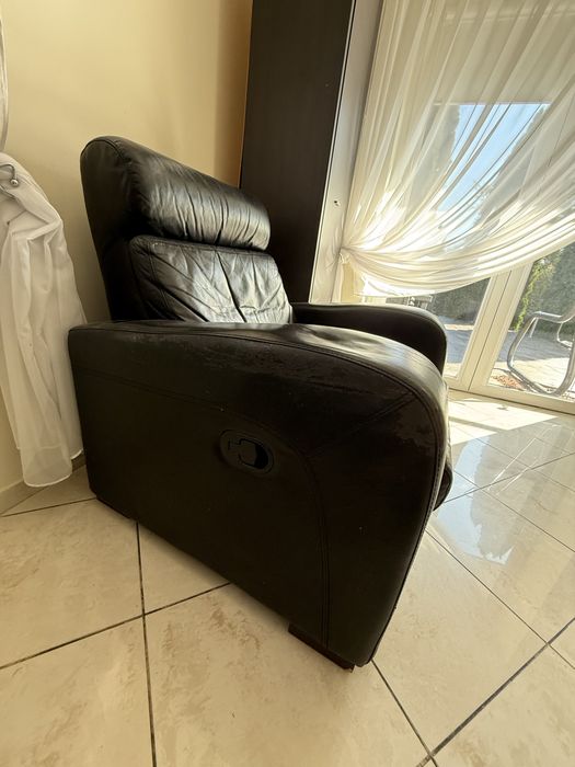 Skórzany fotel rozkładny