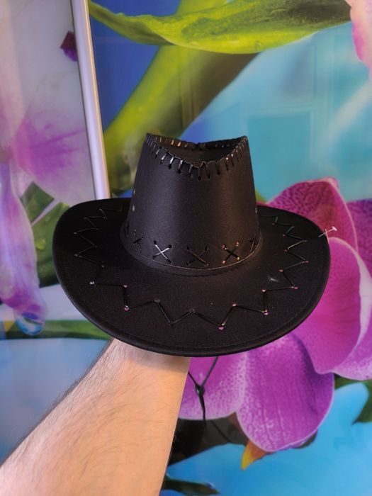 Новая шляпа ковбойская чёрного цвета с Olx доставкой+ 50 гривен