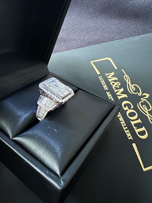 Pierścionek złoty z diamentami INVISIBLE BIG – Certyfikat HRD ANTWERP