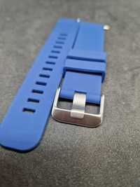 Nowy silikonowy niebieski pasek, smartwatch, zegarek 22mm szeroki