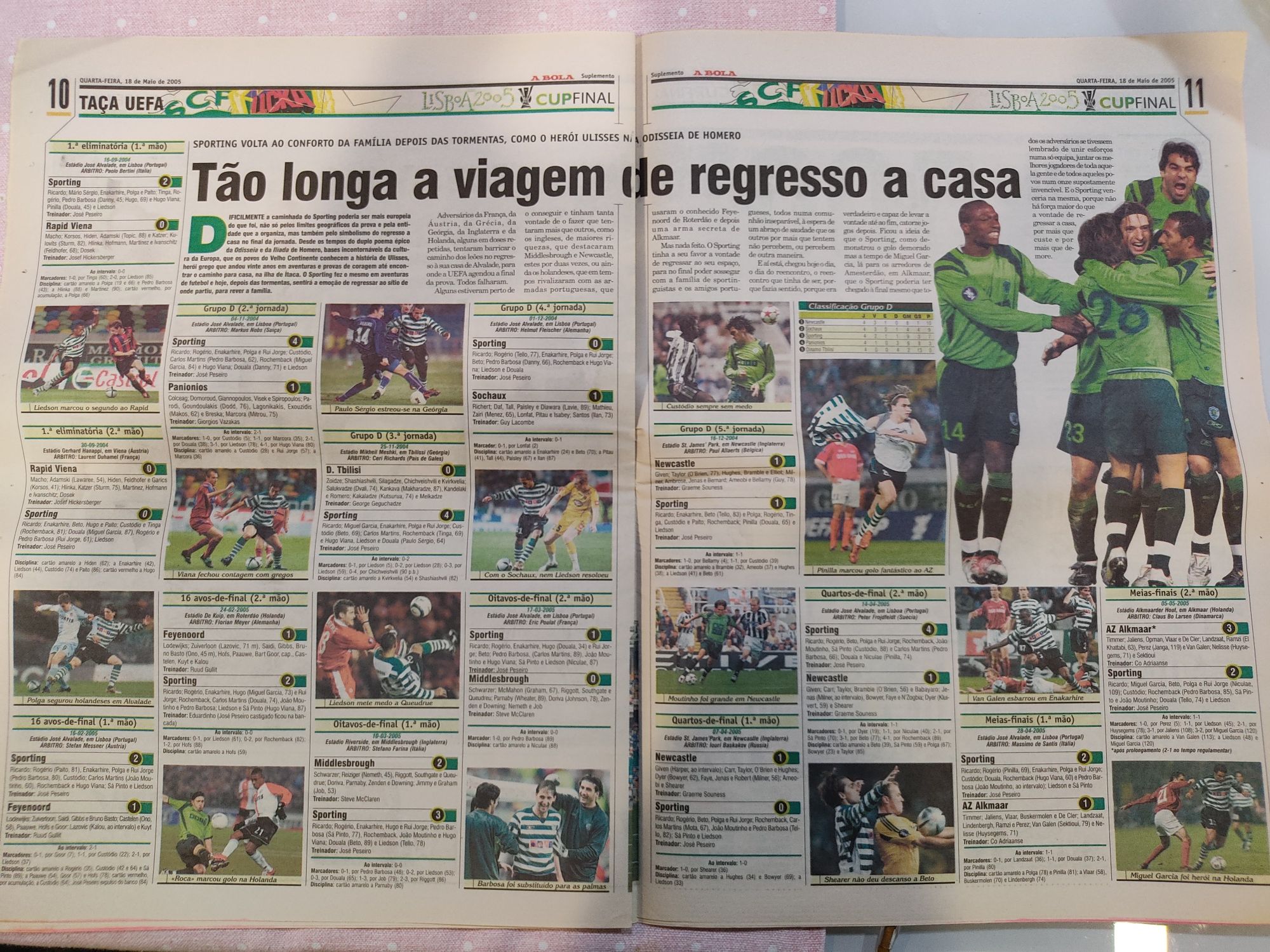 Suplemento especial A Bola Sporting CSKA final taça UEFA 2005