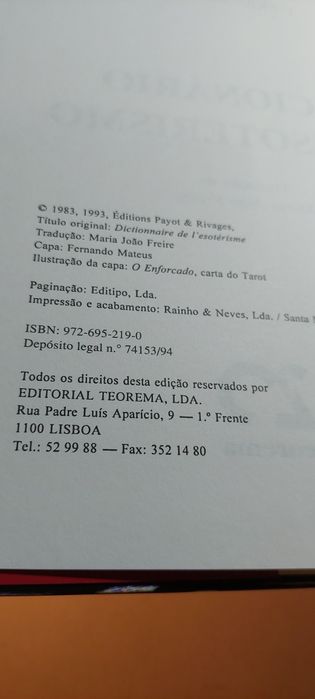 Dicionário do Esoterismo - Pierre Riffard