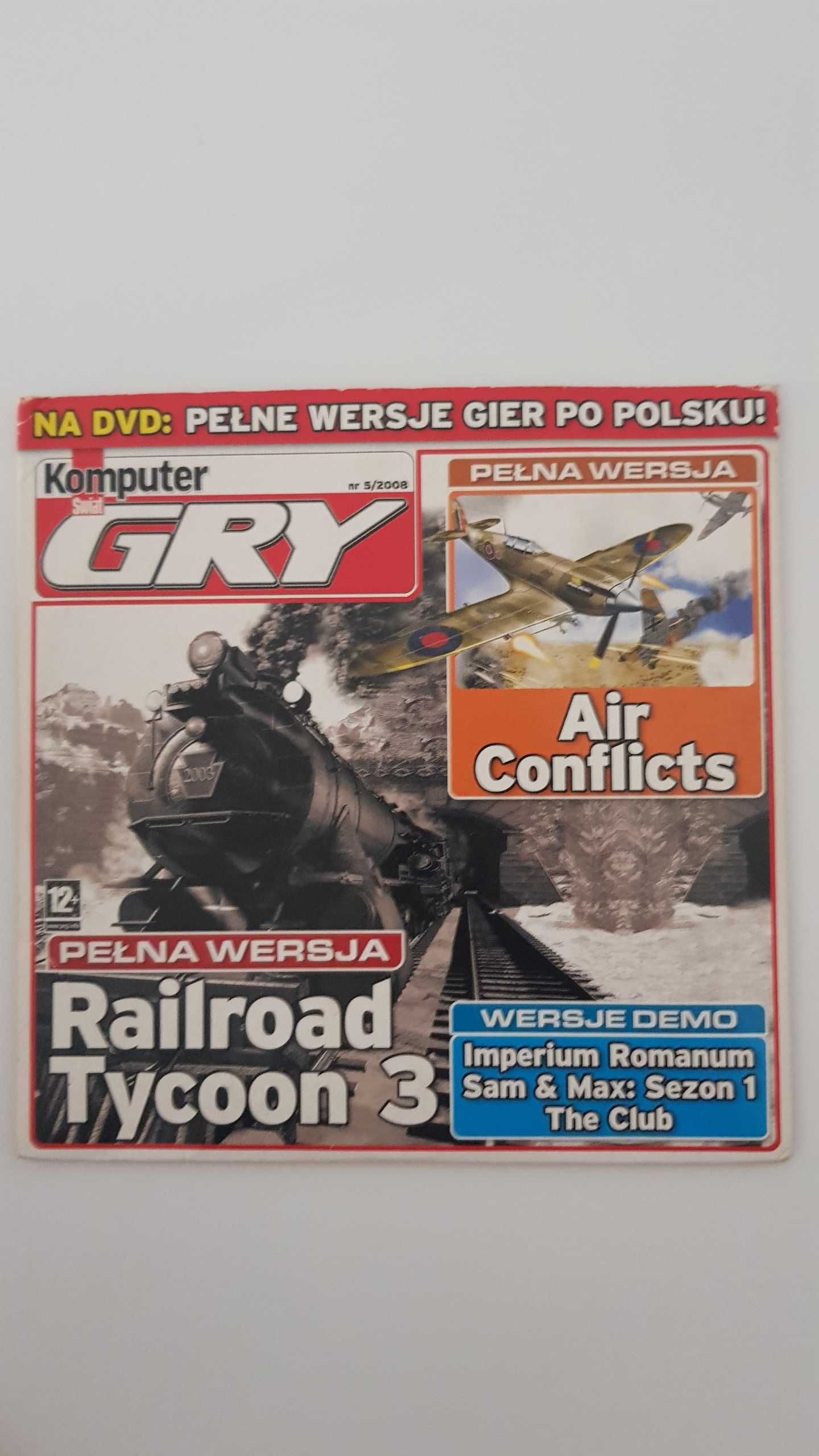 Air Conflicts - Railroad Tycoon 3 - Zestaw 16 gier PC
