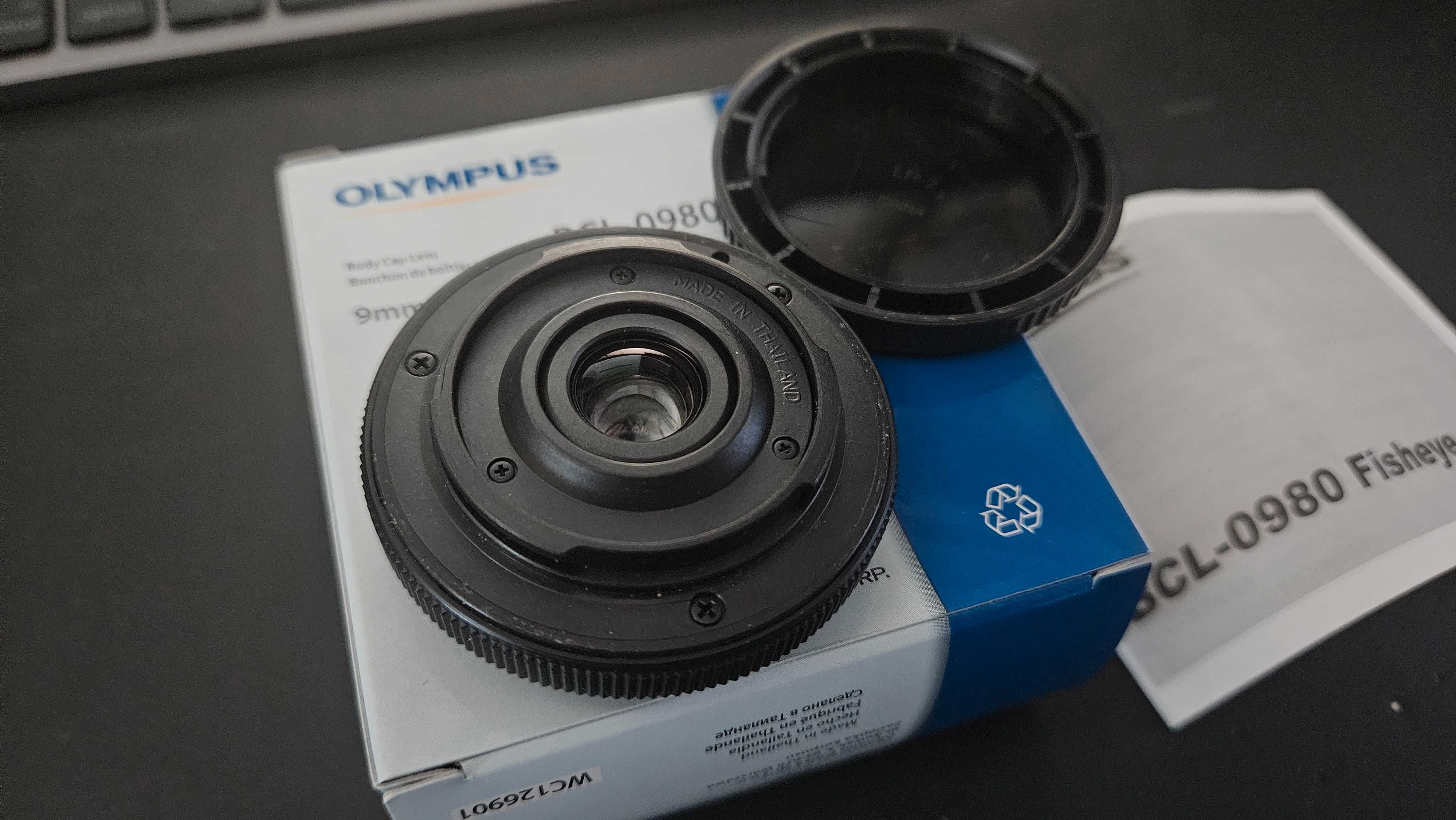 Obiektyw Olympus 9 mm f/8.0 fisheye zaślepka bagnetu czarna