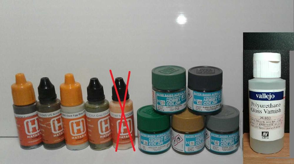 Краска для сборных моделей:Hataka (Orange Line), Hobby Color (GUNZE)