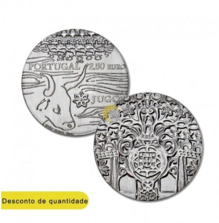 Moeda de Prata de 2,50€ judos Portugal 2014