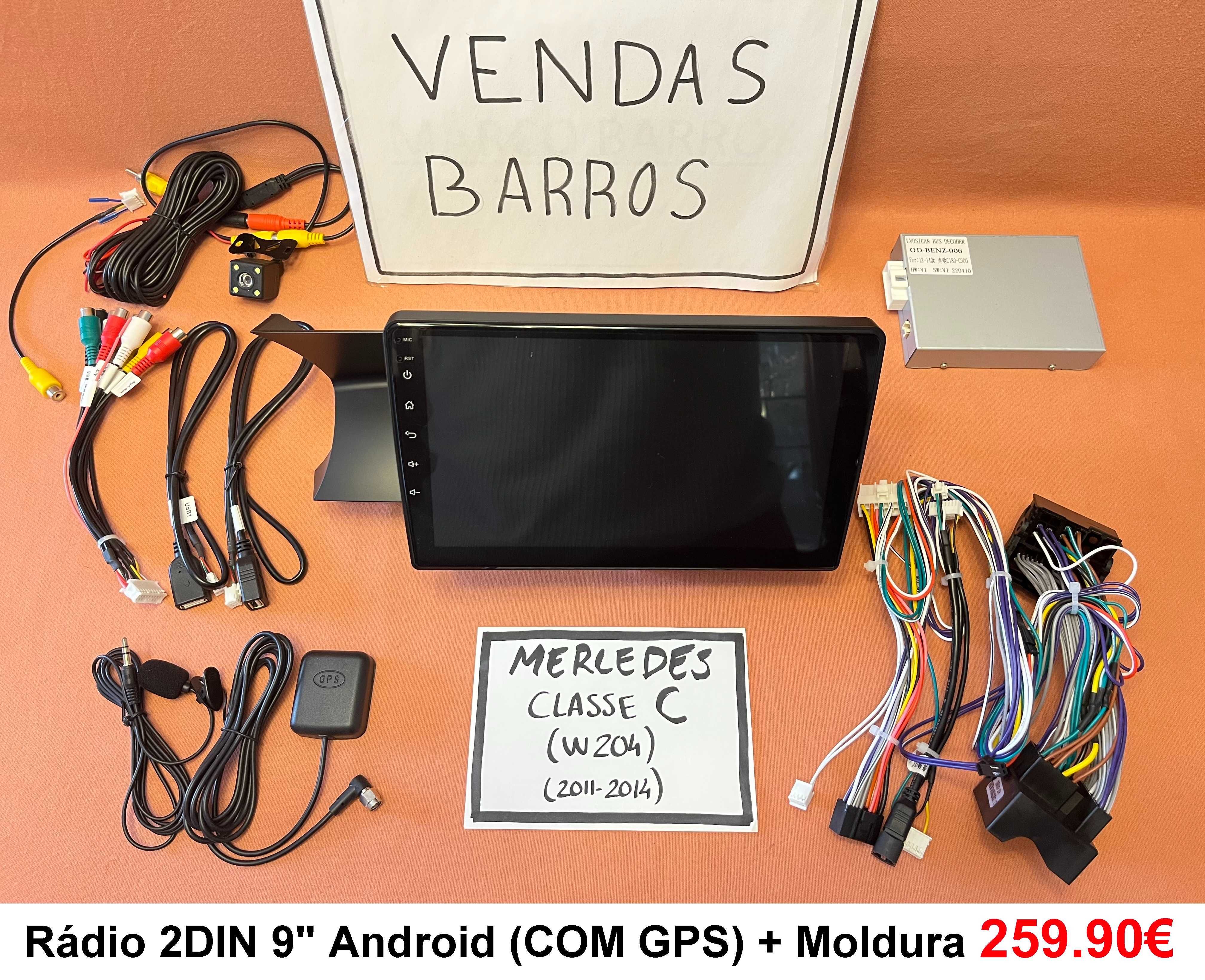 Rádio 2DIN 9" • Mercedes Classe C (W204) • Android C200 C220 [4+32GB]