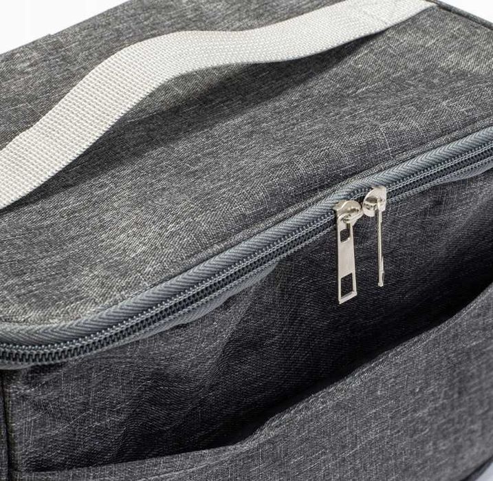 Torba Termiczna Śniadaniowa Turystyczna 7,5L + Wkład Chłodzący Szary