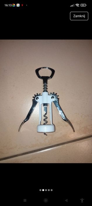 Korkociąg otwieracz do butelek kapsli korków