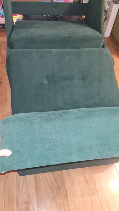 Black Week -Rozkładana mało używana sofa- Amerykanka tapczanik fotel