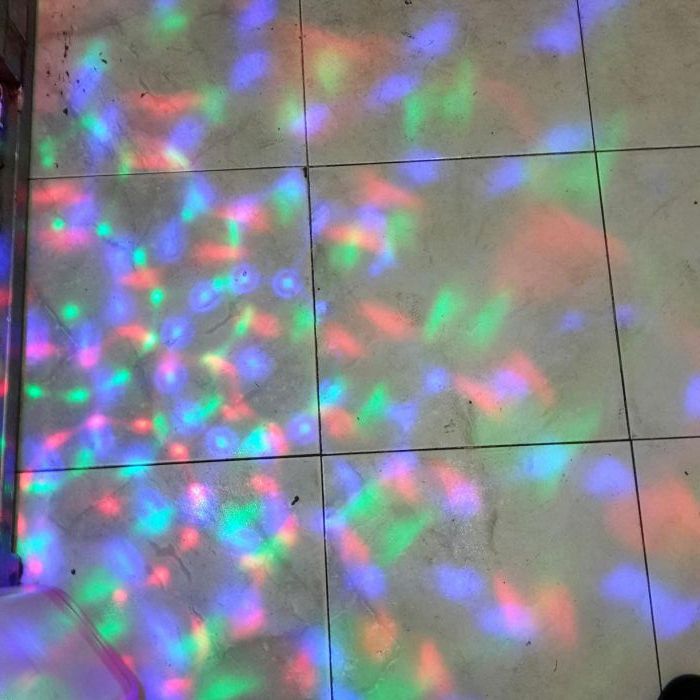 Lâmpada led rotativa cores