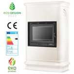 Piec kominek piecyk kaflowy ceramiczny obudowa kominkowa ROMA Cream