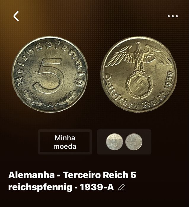 Moedas Alemãs do terceiro Reich