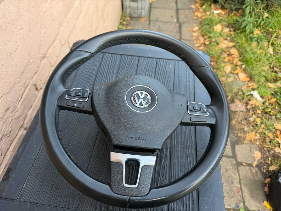 kierownica skóra passat b6 trójramienna + poduszka