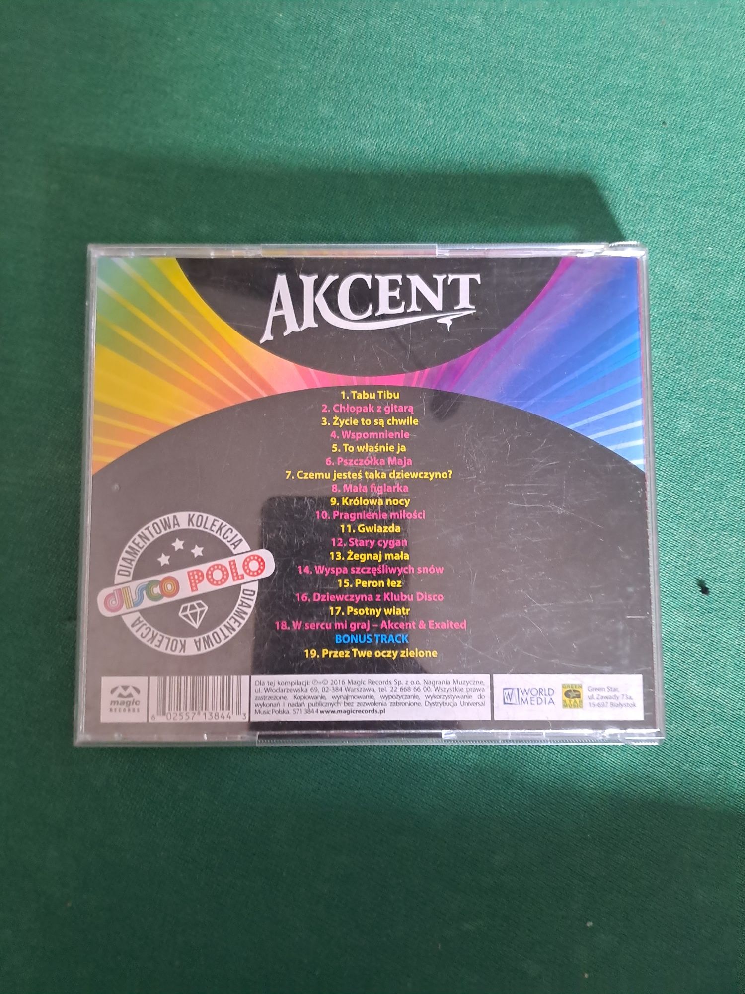 Płyta Akcent zawiera hit "Przez twe oczy zielone"