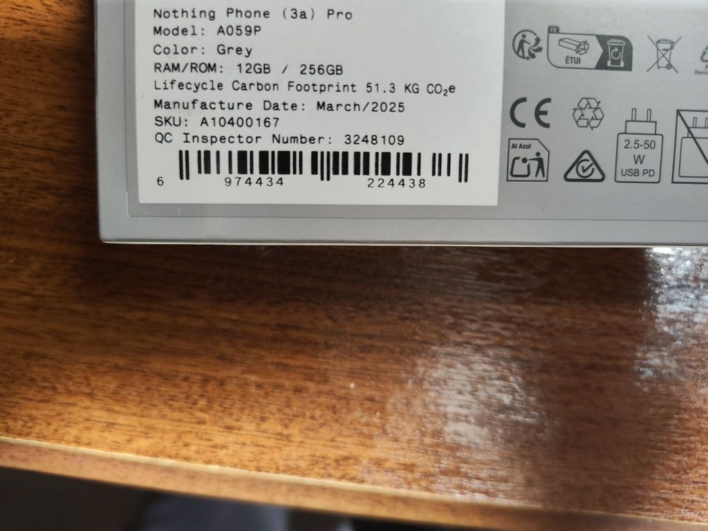Troco Nothing Phone 3a pro 12/256 novo