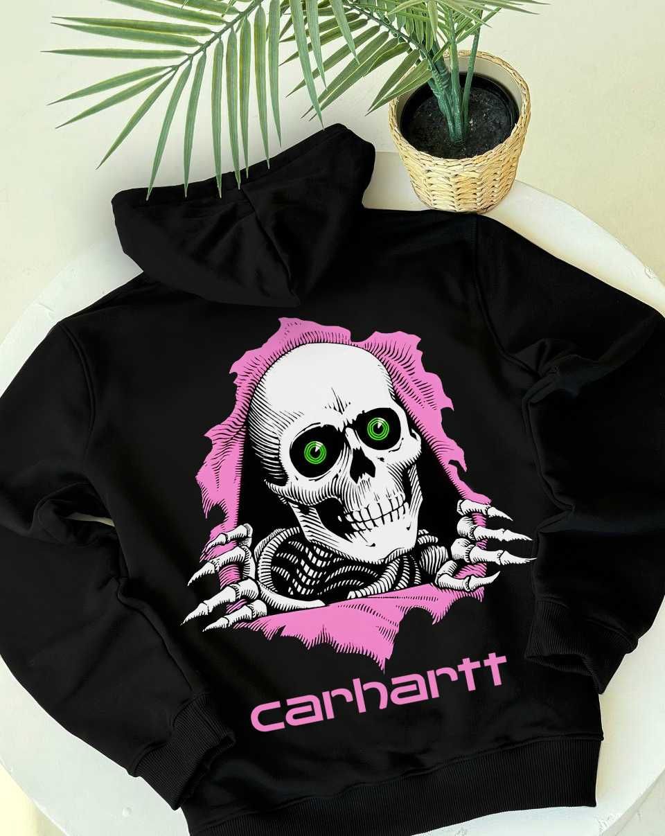 HAUTED Carhartt — Худи черное Кархарт — XS S M L XL — BIG Лого