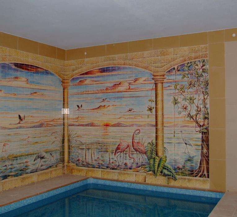 Paineis de azulejos para piscinas