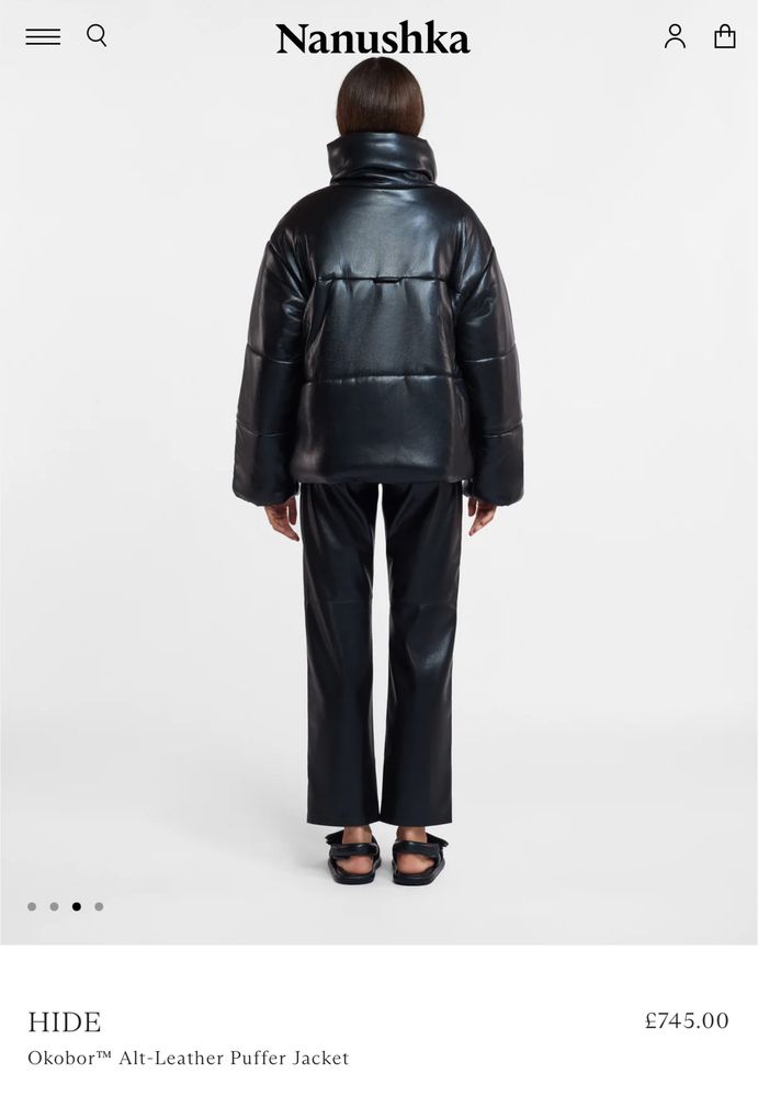 Nanushka hide puffer jacket  Куртка зі штучної шкіри